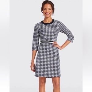 Draper James Womens Honeycomb Floral Dress Reese Witherspoon Navy Blue Size XL